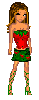 a girl in strawberry suit