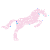 Pink Glitter Horse Jumping