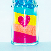 colorful sand bottle