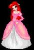 Princess Ariel with a pink dress