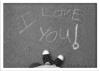sidewalk chalk "i love you"