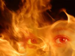 girl in fire