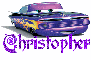 Christopher purple car