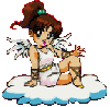 angel girl on cloud