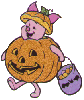Piglet as a Pumpkin for Halloween