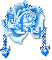 Mary-Blue Sparkly Rose