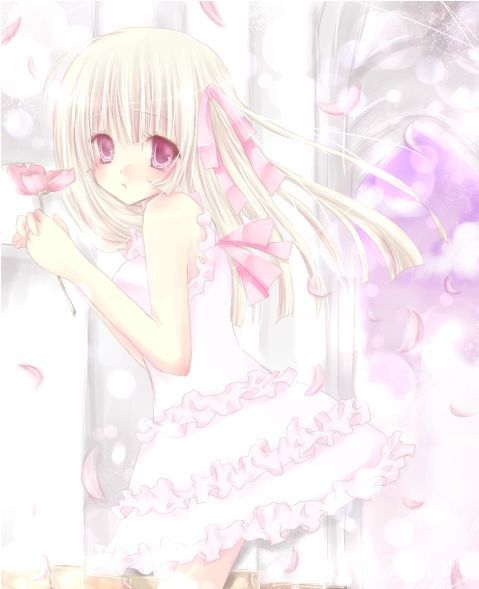 anime girl flower