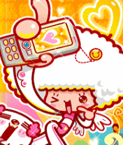 jaja with her mobile phone