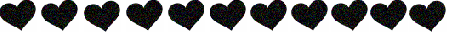 black glitter hearts