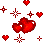 mini red hearts
