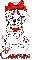 Dalmation with Red Bow and Name