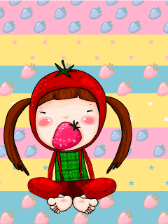 cute kawaii strawberry girl