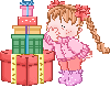 girl and presents