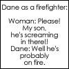 dane as a firefighter