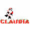 santa skating on Claudia