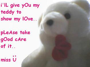 i'll give you my teddy