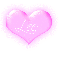 Lee in a pink blinking heart 