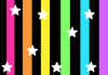 Rainbow Striped Stars