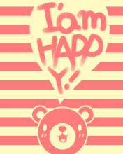 cute kawaii happy teddy bear