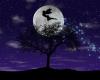 Fairy Flying In Moon Above Tree