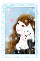 GIRL AND KITTY