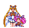 Sailor Moon and Sailor Chibi Moon