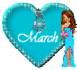 March heart w/doll