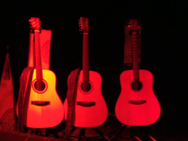 Guitars on stage