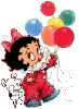 Baby Betty Boop with baloons