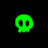 emo neon skull