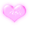 Alexis in a pink blinking heart